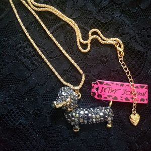 Betsey Johnson Dachshund Necklace